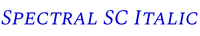 Spectral SC Italic fuente
